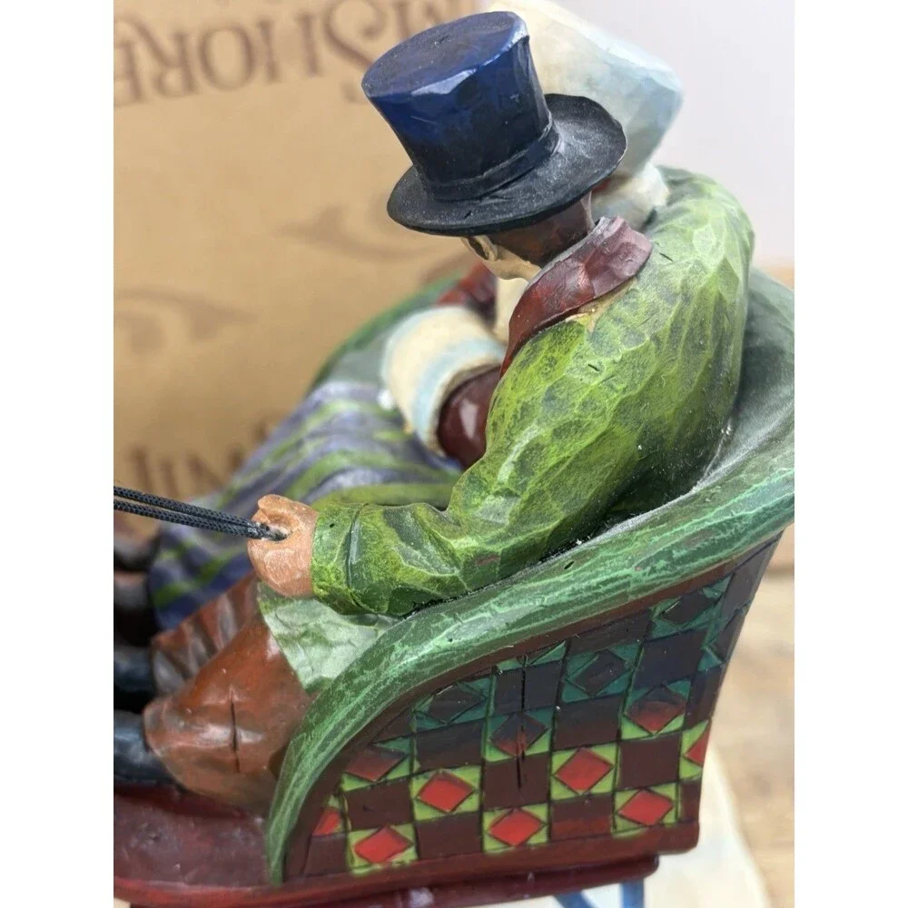 2006 Jim Shore Heartwood Creek Dashing Into The Season Couple in Sleigh W/ Horse